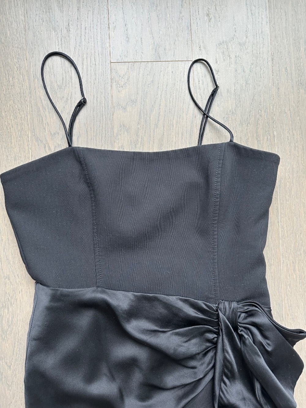 Cinq a Sept Drina Gown Sleeveless Draped Dress Skirt Overlay Black Size 6 - Picture 5 of 12